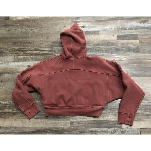 Lululemon Thick Fleece Full Zip Hoodie Womens Size 10 Smoky Red - Picture 2 of 7